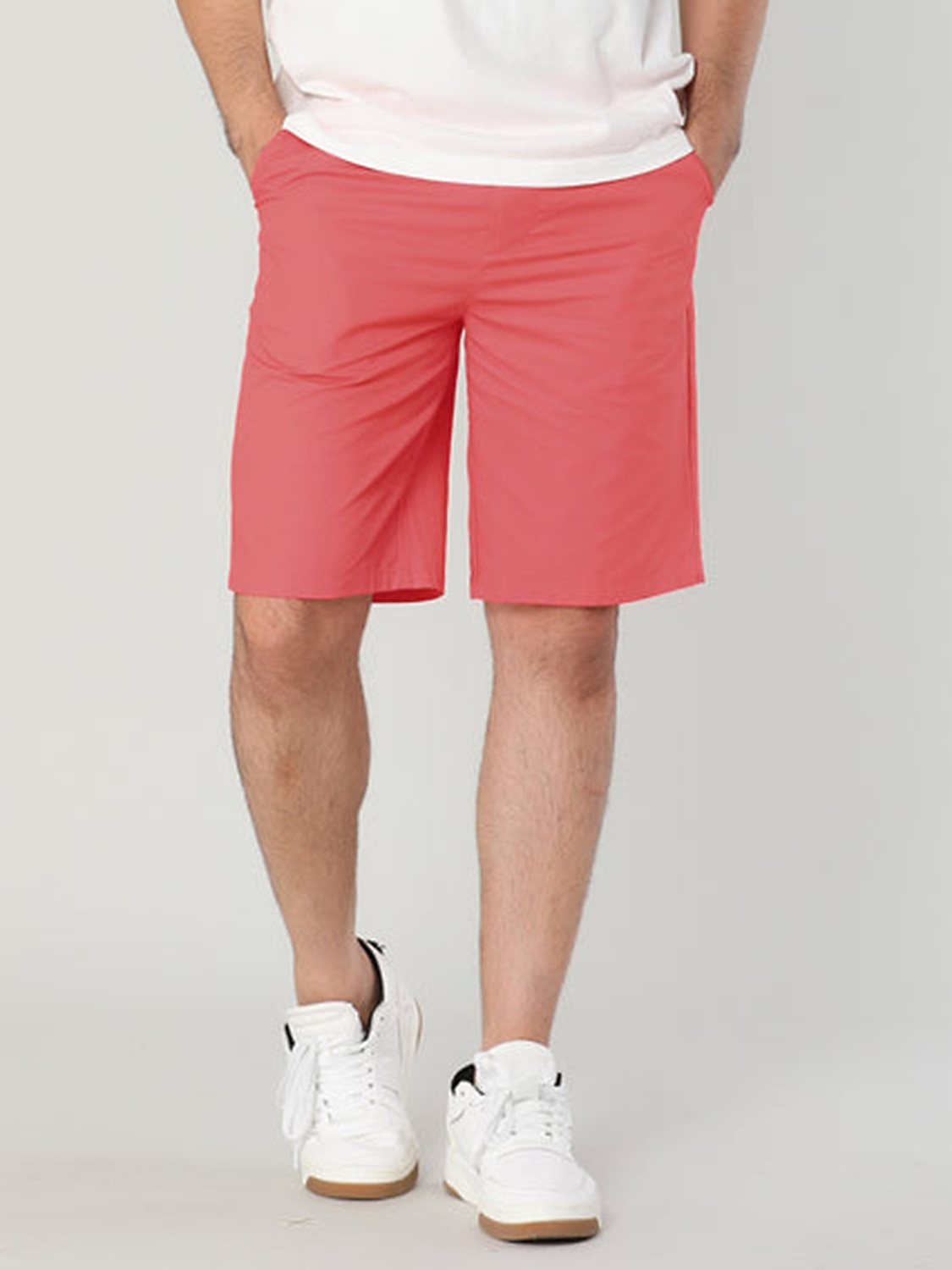 Férfi Rózsaszín nadrág Rövidnadrágok Chino Shorts Ruha Rövidnadrág Bermuda nadrág Zseb Sima Mokaszinok Légáteresztő Szabadtéri Napi Alkalmi Divat Alkalmi Fekete Arcpír rózsaszín 2025 - $21.99 –P3