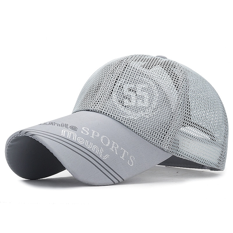 Per uomo Cappellino da baseball Cappello da sole Berretto sportivo Nero Bianco Poliestere Visiera lunga Viaggi Rinfrescante Stile da spiaggia Esterno Da mare Con lettere stampate Regolabile del 2025 a $11.49 –P11