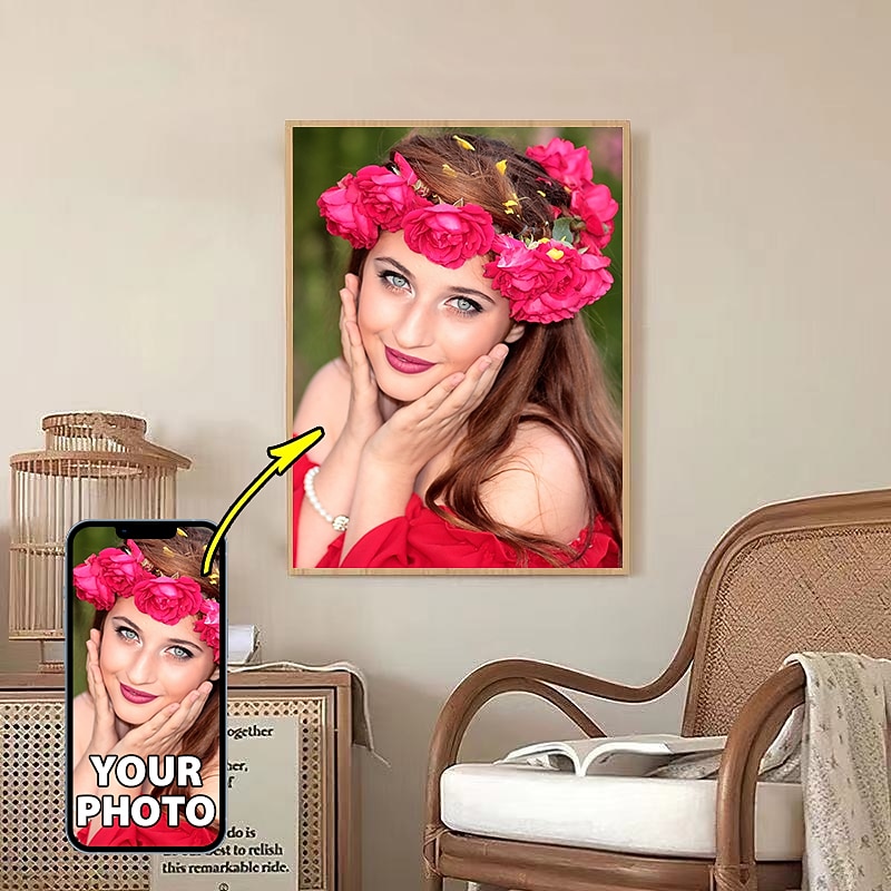 Pânză personalizată de artă de perete, tipărituri și poster personalizate de portrete de familie - poster personalizat de familie 30x40cm/12''x16'' cadou personalizat de Valentine făcut la comandă 2026 - $10.99 –P5