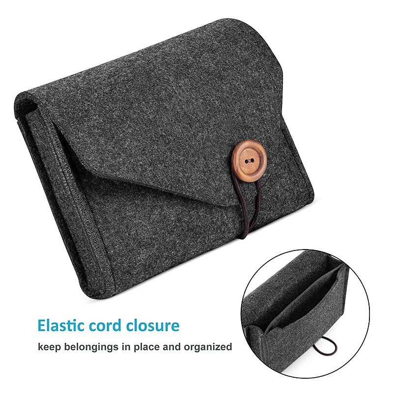 Macbook Power Adapter Case Storage Bag Felt Portable Electronics Accessories Organizer Pouch for MacBook Pro Air Laptop Power Supply Magic Mouse Charger Cable Hard Drive Power Bank 2025 - $8.99 –P7