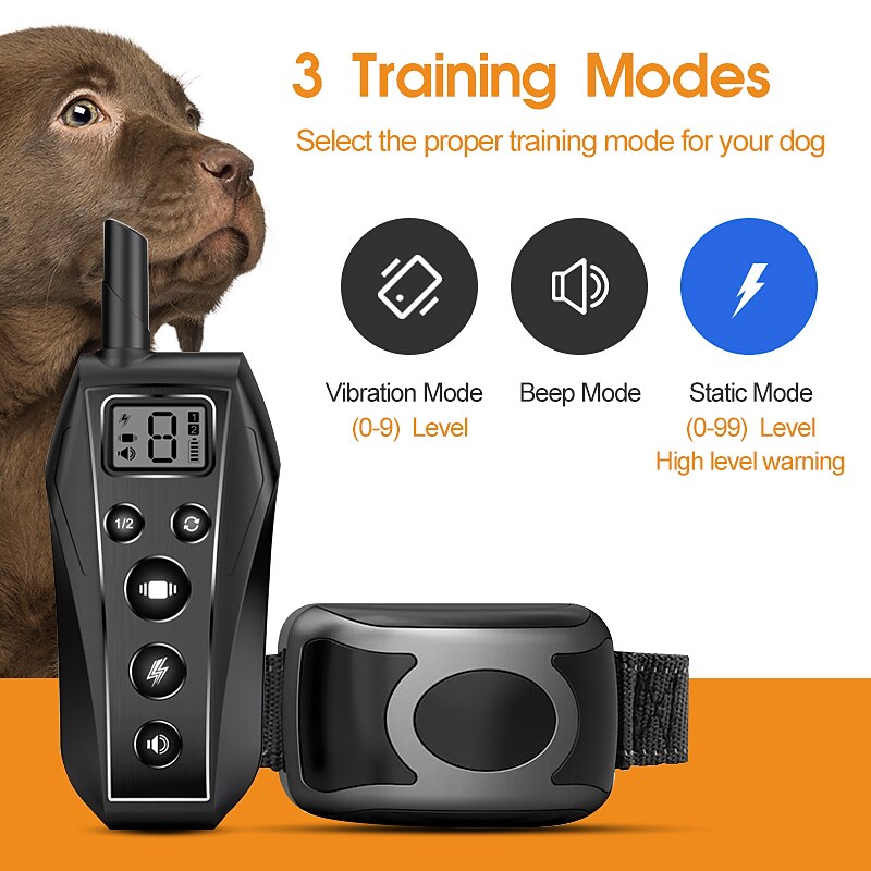 addestramento del cane collare antiabbaio collare antiurto lunghezza regolabile suono telecomandato cane elettrico cane portata 500m impermeabile custodia automatica inclusa regolabile flessibile resina di sicurezza nylon abs+pc del 2025 a GBP £46 –P1