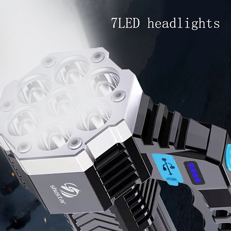 2025年 ハイパワー 7 LED 懐中電灯トーチ穂軸サイドライトライト屋外照明 USB 充電式防水作業灯強力な集魚灯 コレクション – $17.99 –P12