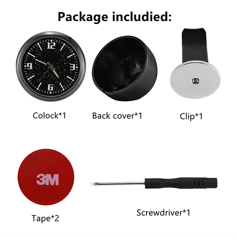 New Upgrade Car Refit Accessories With Luminous Star Sky Clock Electronic Quartz Ornaments Watch Clock Apply for All Car 2025 - $12.99 –P10