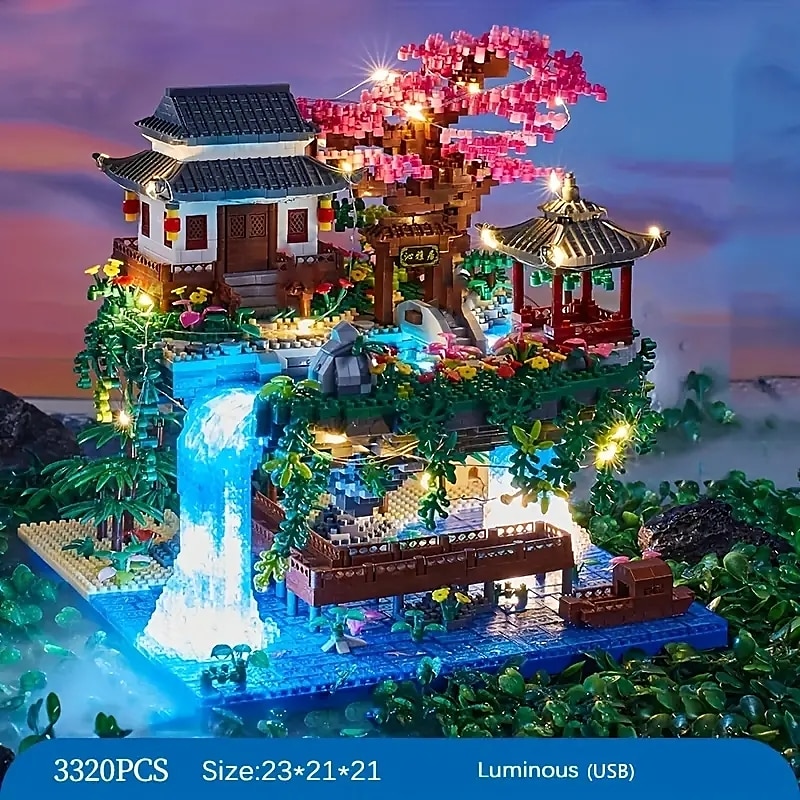 3320pcs Micro Building Blocks Set Diamond Tree House And Waterfall for Christmas Gifts 2025 - $74.99 –P6