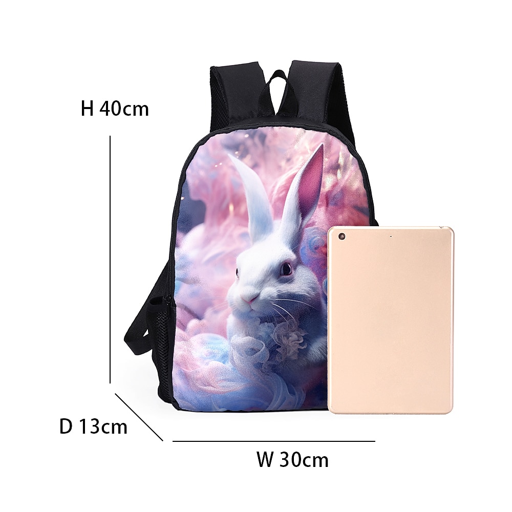 Nagy kapacitású galaxis macskás hátizsák USB porttal – kozmikus 3D-s állatos iskolatáska laptop rekesszel általános iskolába vagy utazáshoz 2025 - $26.99 –P5