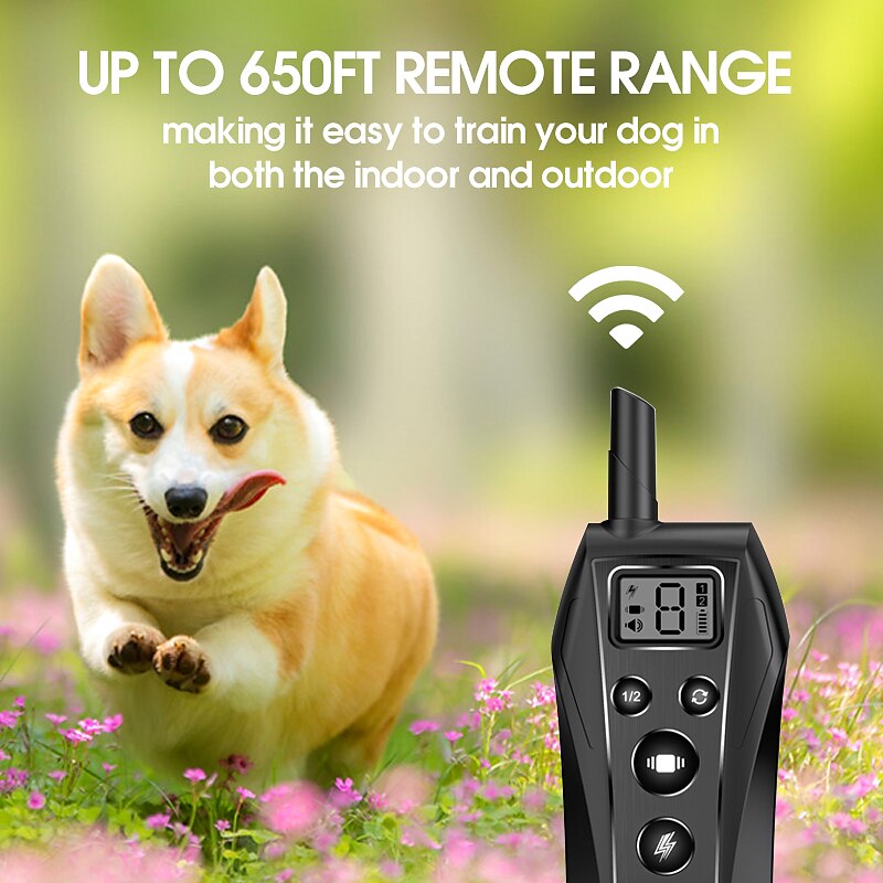 addestramento del cane collare antiabbaio collare antiurto lunghezza regolabile suono telecomandato cane elettrico cane portata 500m impermeabile custodia automatica inclusa regolabile flessibile resina di sicurezza nylon abs+pc del 2025 a GBP £46 –P5