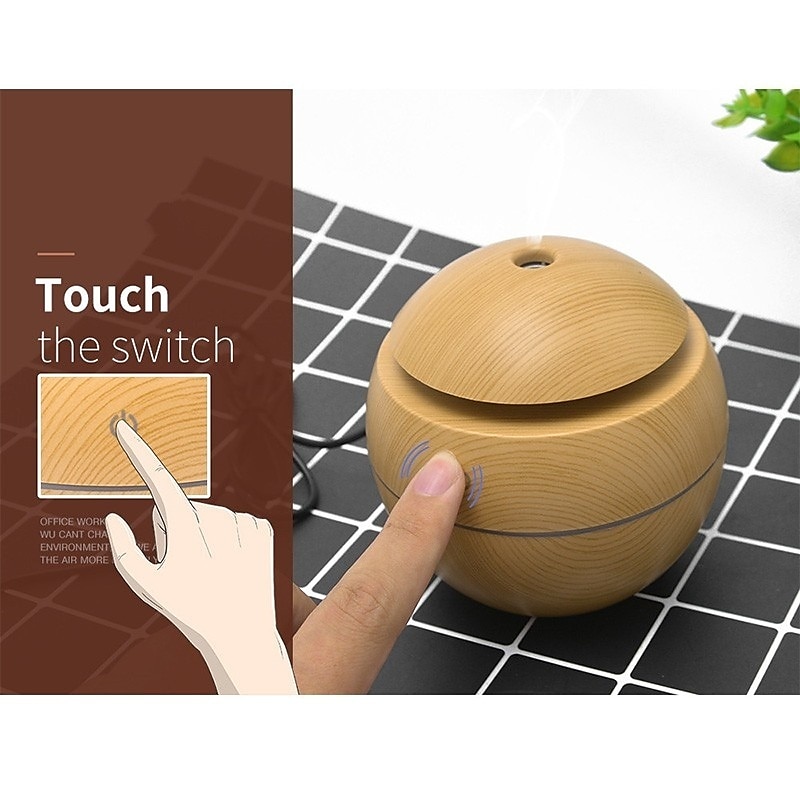 etherische oliediffuser met aroma usb ultrasone luchtbevochtiger voor thuis aromadiffuser stoomdiffuser 7-kleuren led-licht 130 ml kantoor 2025 - $19.99 –P8