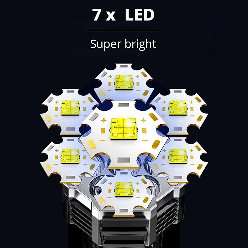 2025年 ハイパワー 7 LED 懐中電灯トーチ穂軸サイドライトライト屋外照明 USB 充電式防水作業灯強力な集魚灯 コレクション – $17.99 –P10