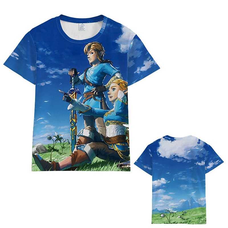 The Legend of Zelda: Tears of the Kingdom Link Princess Zelda T-shirt Anime 3D Graphic For Couple's Men's Women's Adults' Masquerade 3D Print Casual Daily 2025 - $17.49 –P5