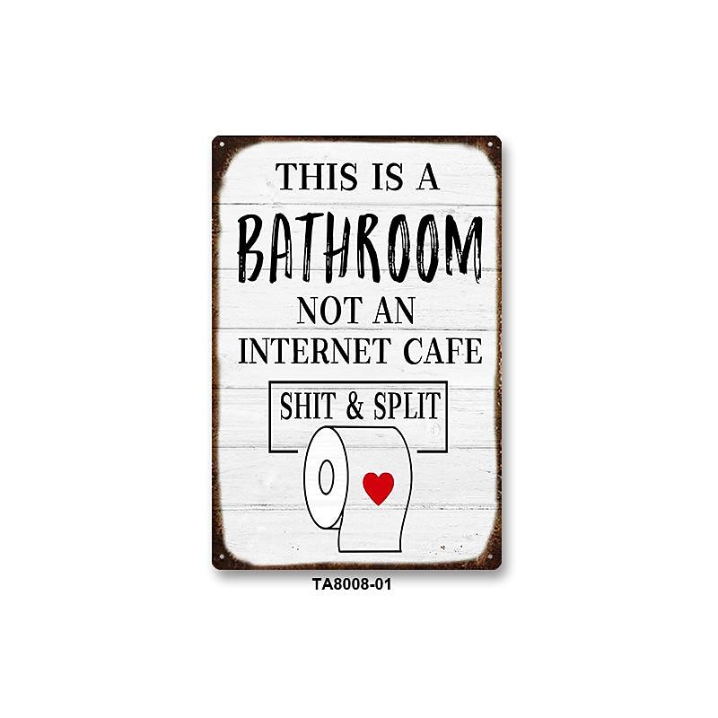 1ks sarkastická plechová cedulka koupelnová dekorace nástěnná cedule toto je koupelna není internet 20x30cm/8''x12'' 2025 - $15.49 –P9