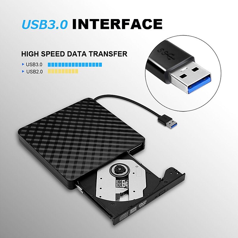 External USB3.0DVD RW CD Burner Portable Optical Drive Burner Reader Player For PC Laptop MacBook Windows 7/8/10/11/XP/Vista/Linux OS 2025 - $31.99 –P3