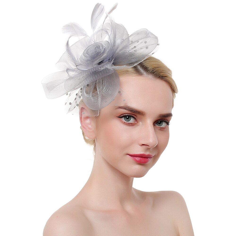Fascinators Kentucky Derby Hut Kopfbedeckung Organza Fedora Hut Urlaub Cocktail Retro elegant mit Feder Minispot Kopfbedeckung Kopfbedeckung 2025 - $11.49 –P10