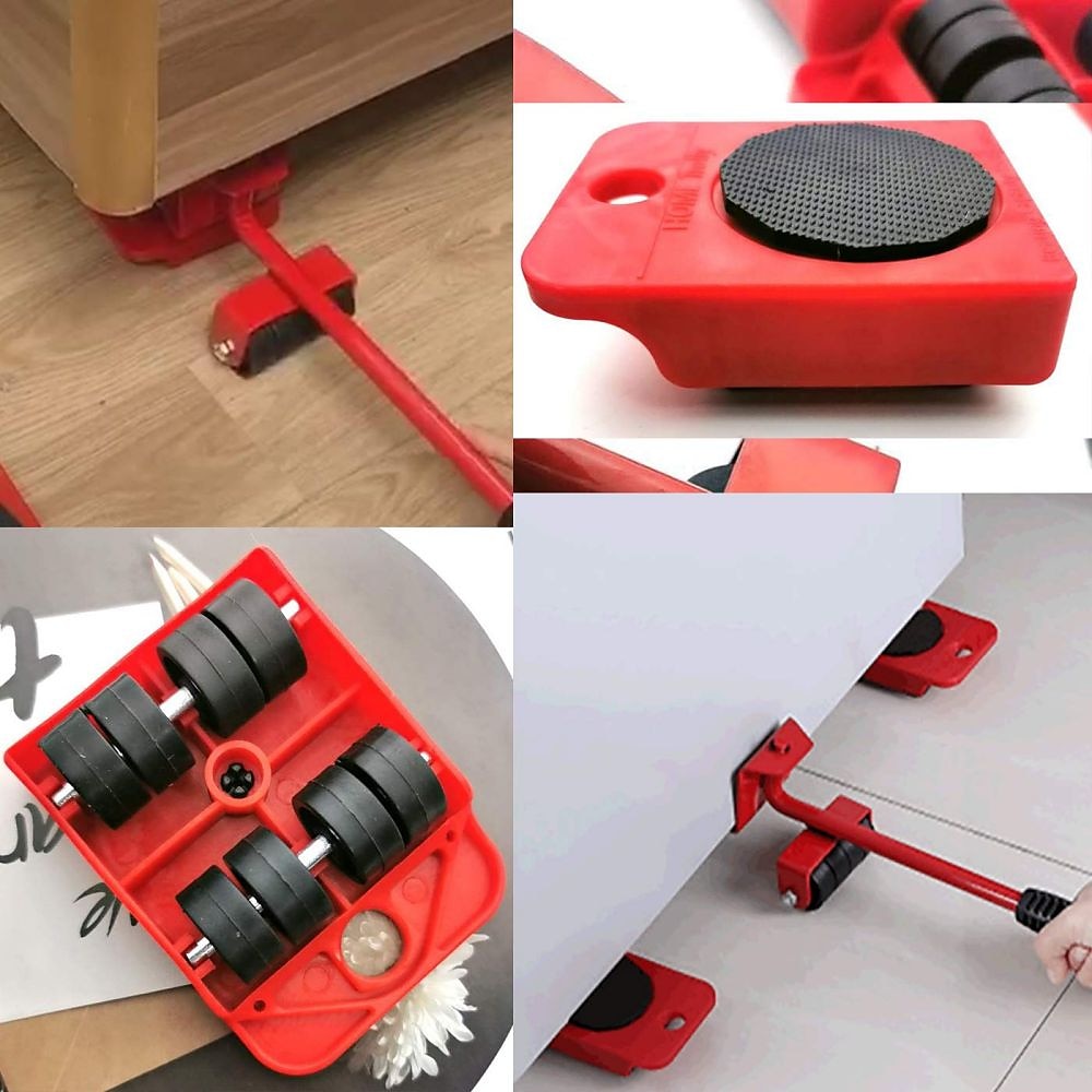 BURIUS Furniture Lifter Tool Transport Shifter - Heavy Duty Appliance Rollers Moving Men Furniture or Refrigerator Sliders for Tile Floors - Appliance