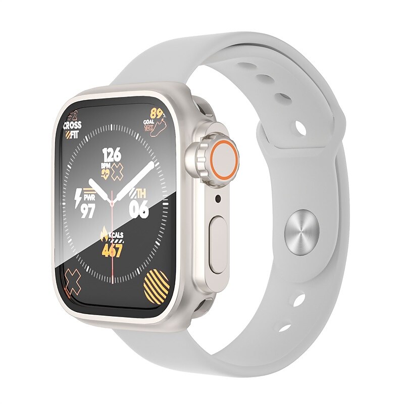 Watch Case Compatible with Apple Watch Series 8 7 41mm 45mm / Series 6 5 4 SE 40mm 44mm / Series 3 2 1 38mm 42mm Scratch Resistant All Around Protective HD Clear Tempered Glass / PC Watch Cover 2025 - $15.99 –P6