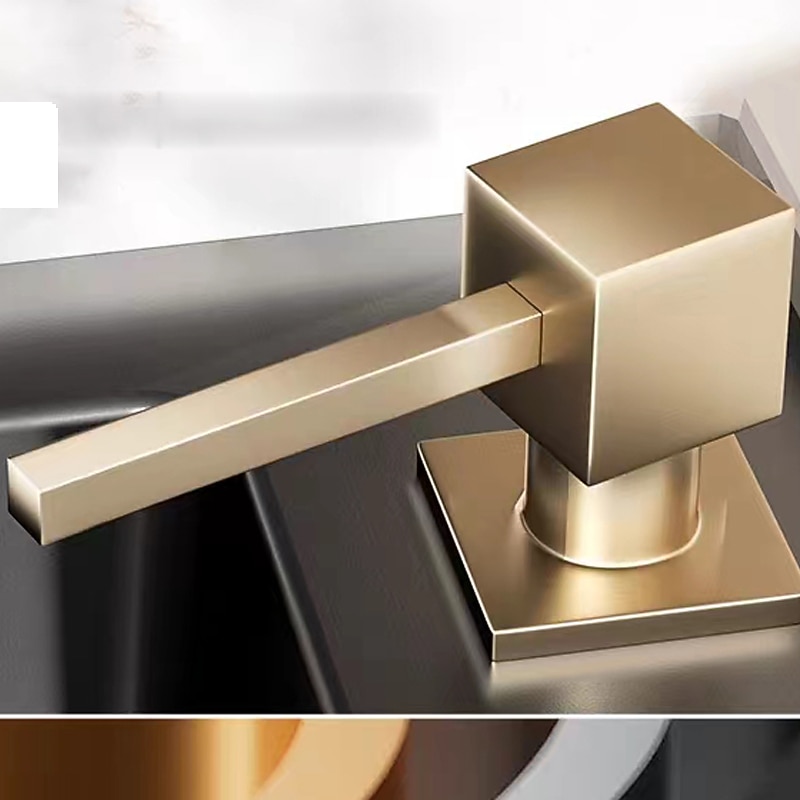 2026年 ソープディスペンサー ステンレススチール、カウンター下延長チューブキット付き、キッチンカウンタートップ内蔵シンクソープディスペンサー、17オンスボトル付き、ほとんどの石鹸容器22/26/28mmに適合します。  コレクション – $56.99 –P12