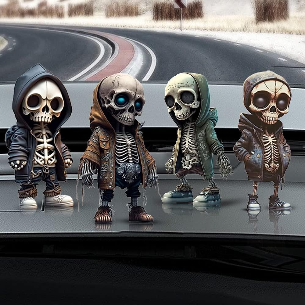 Cool Skeleton Figurines, Halloween Skull Statue Skeleton Doll Resin Crafts Ornaments, Fashion Mini Cool Skeleton Figurines Decor Skeleton Man Resin Statue Doll For Home Office Desk Decor 2025 - $12.49 –P4