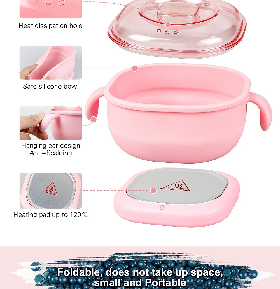 Silicone Portable Wax Hair Removal Machine Wax Heater Depilatory High Temperature Resistant 2025 - $25.99 –P2