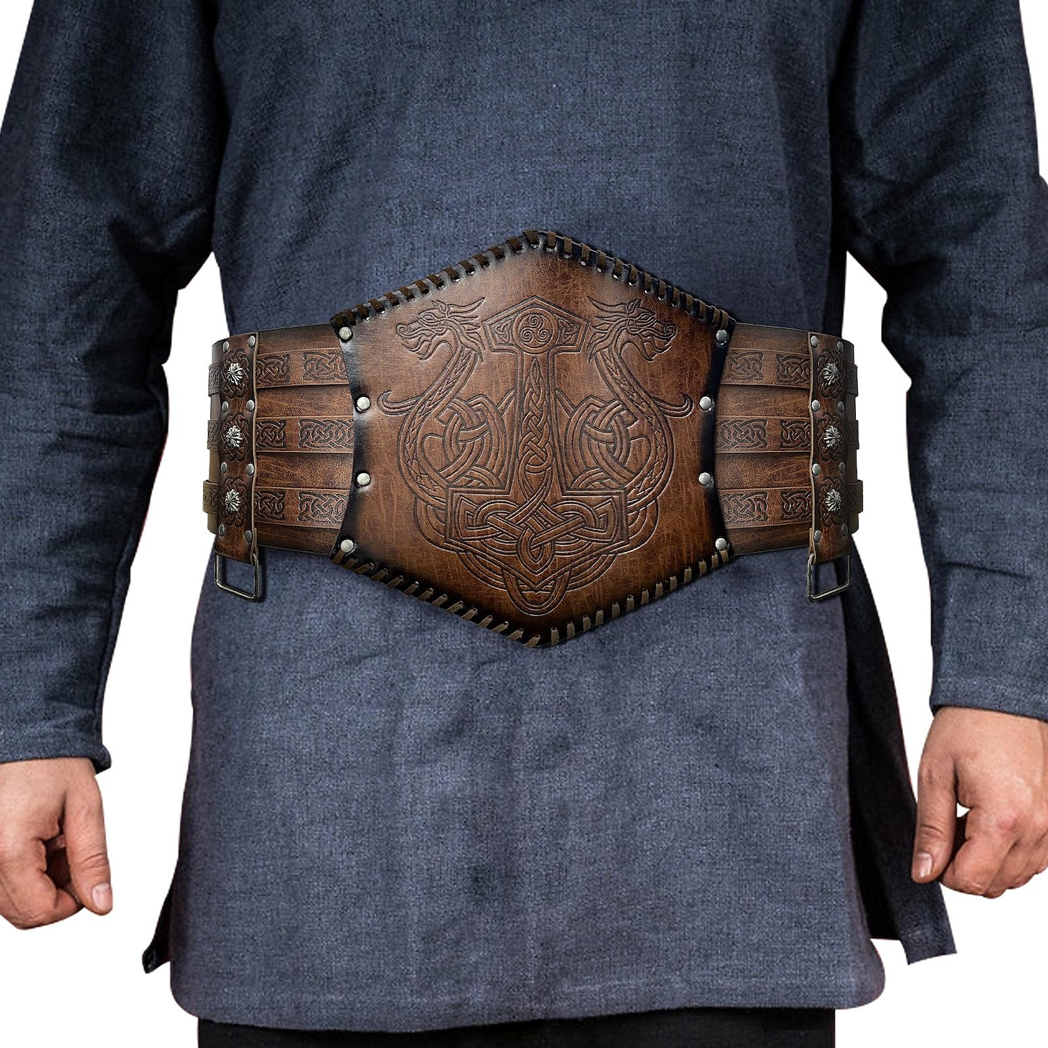 Warrior Knight Ritter Viking Celtic Knight Retro Vintage Punk & Gothic Medieval Renaissance 17th Century Cosplay Costume Masquerade Waist Belt Men's Women's Costume Vintage Cosplay Performance Stage 2025 - $40.99 –P1