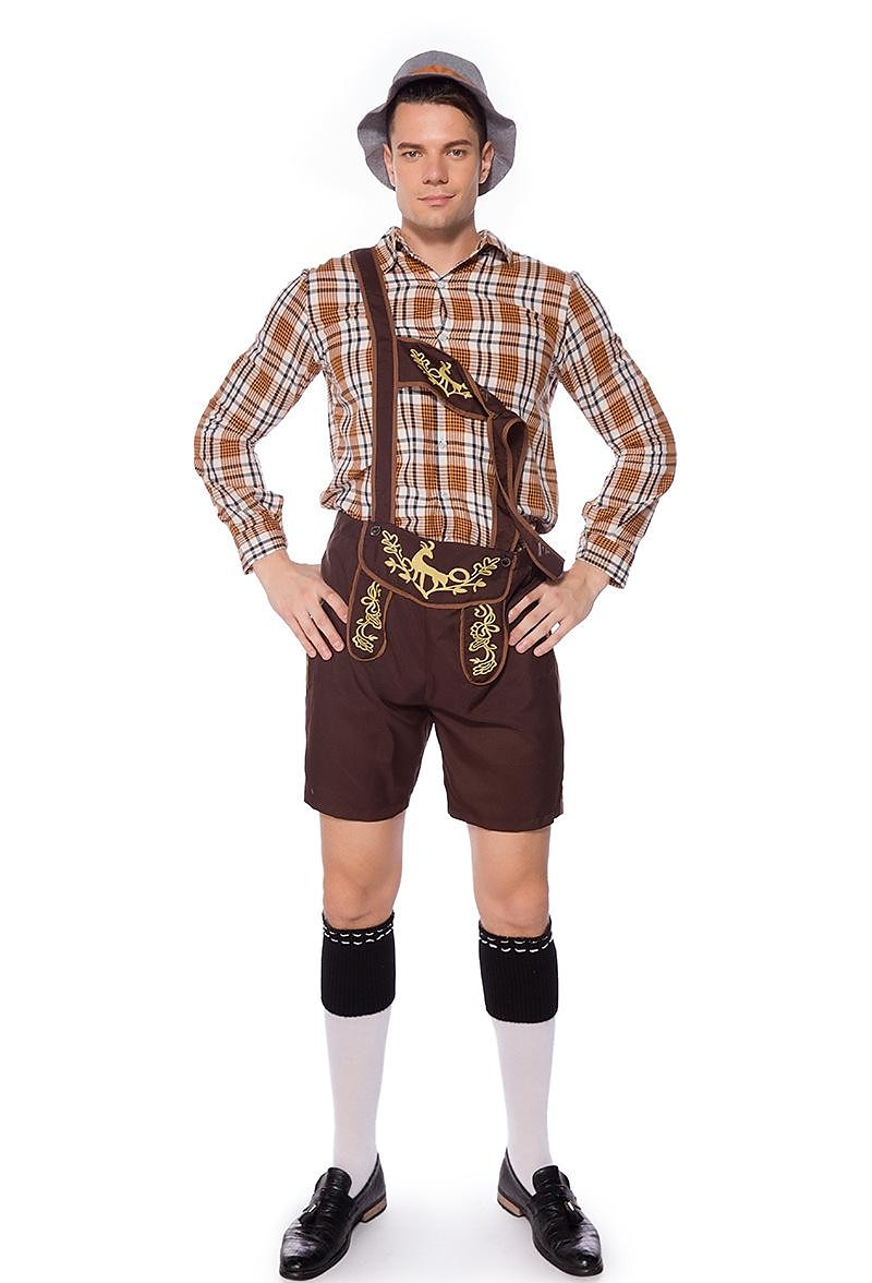 Oktoberfest Pusero / hame nahkahousuista baijerilainen Saksa München Niityt Miesten Perinteinen tyyli kangas Pusero Shortsit Hattu 2025 - $52.99 –P5