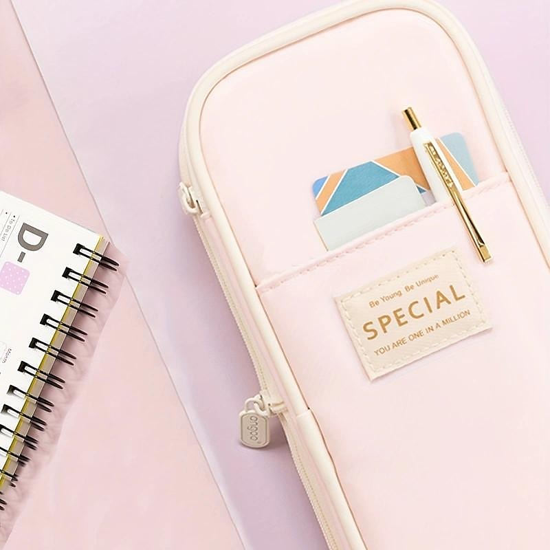 Multifunctional Cosmetic Bag Macaroon Big Capacity Double-layer Canvas Pencil Case Travel Storage Pouch School Supplies, Back to School Gift 2025 - $20.99 –P7