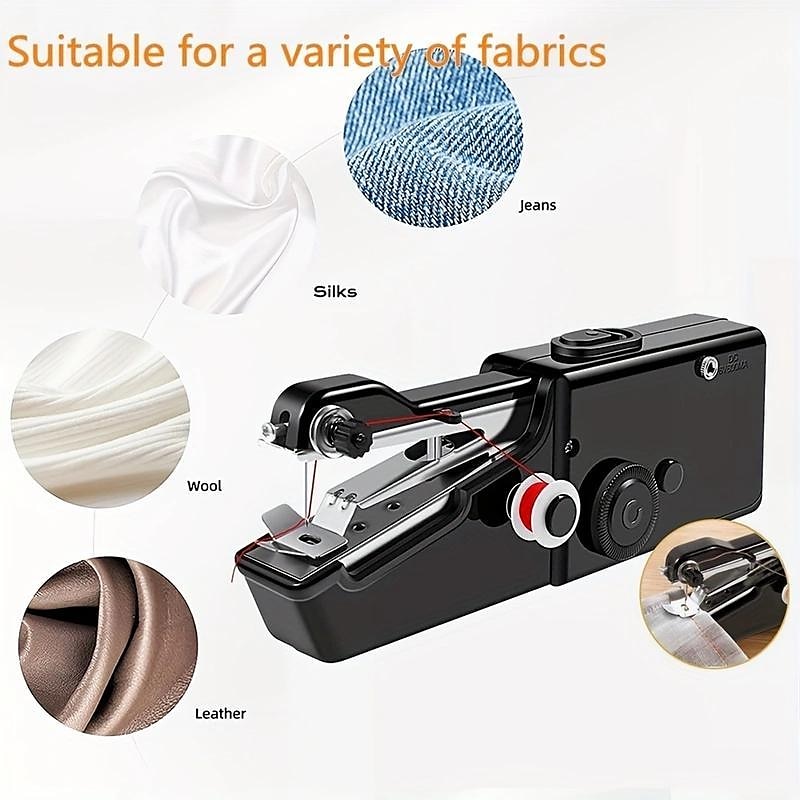 Portable Handheld Sewing Machine, Hand Held Sewing Device Tool Mini  Portable Cordless Sewing Machine Electric Sewing Machine For Clothes Pants  Gift For Mom 2024 - $11.49