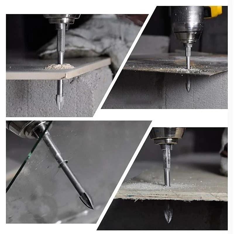5pcs Efficient Universal Drilling Tools, Multifunctional Triangle Cross Alloy Drill Bit Set, Cemented Carbide Anti-Rust Attachments For Power Tools, Cross Spear Head Drill Bits 2025 - $11.99 –P2