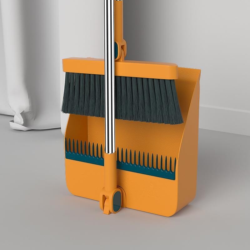1 set / 2 pezzi set di scopa e paletta per la casa, set combinato di scopa e paletta verticale, spazzare i peli di animali domestici del pavimento in legno della cucina dell'ufficio, prodotti per la del 2025 a $41.99 –P8