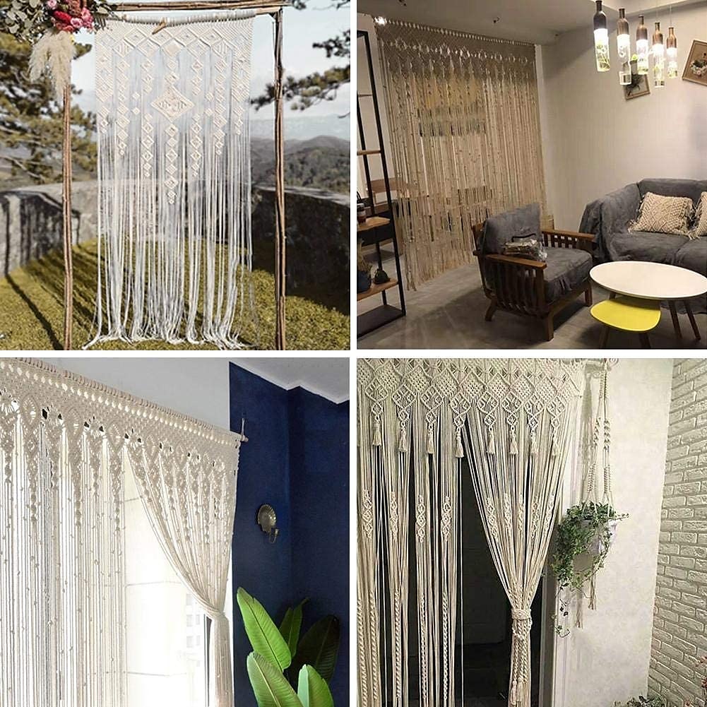 boho dveřní záclonová tyč kapsa drapérie farma květina do koupelny hotel kuchyně obývací pokoj okenní závěs, dveře kuratin, dívčí ložnice kaskáda 2025 - $68.99 –P5