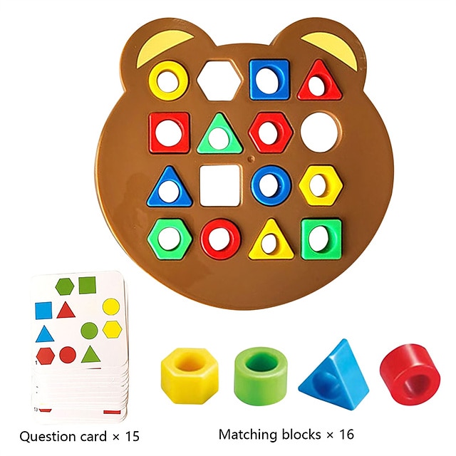 barkácsolás gyerekeknek geometriai alakzat színillesztés 3d puzzle baba montessori játékok tanulás oktatási interaktív harci játék játékok gyerekeknek 2025 - $22.84 –P3