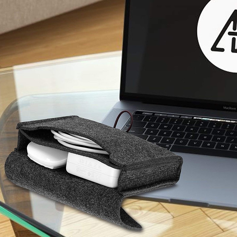 Θήκη μετασχηματιστή ρεύματος macbook τσάντα αποθήκευσης τσόχα φορητή θήκη οργάνωσης ηλεκτρονικών αξεσουάρ για τροφοδοτικό για φορητό υπολογιστή macbook pro air μαγικό ποντίκι καλώδιο φόρτισης σκληρού 2025 - $8.99 –P5