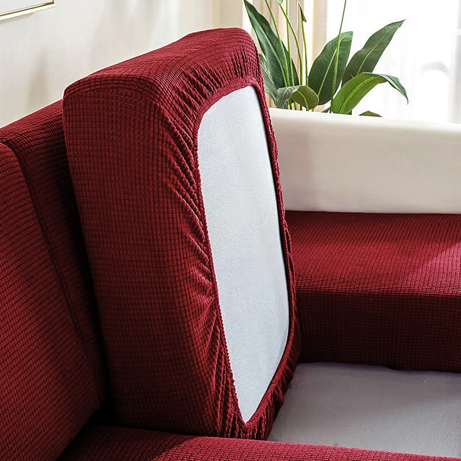 canapea extensibilă pernă scaun pernă slipcover canapea elastic fotoliu canapea fotoliu 4 sau 3 locuri gri simplu solid moale durabil lavabil 2025 - $13.99 -P6