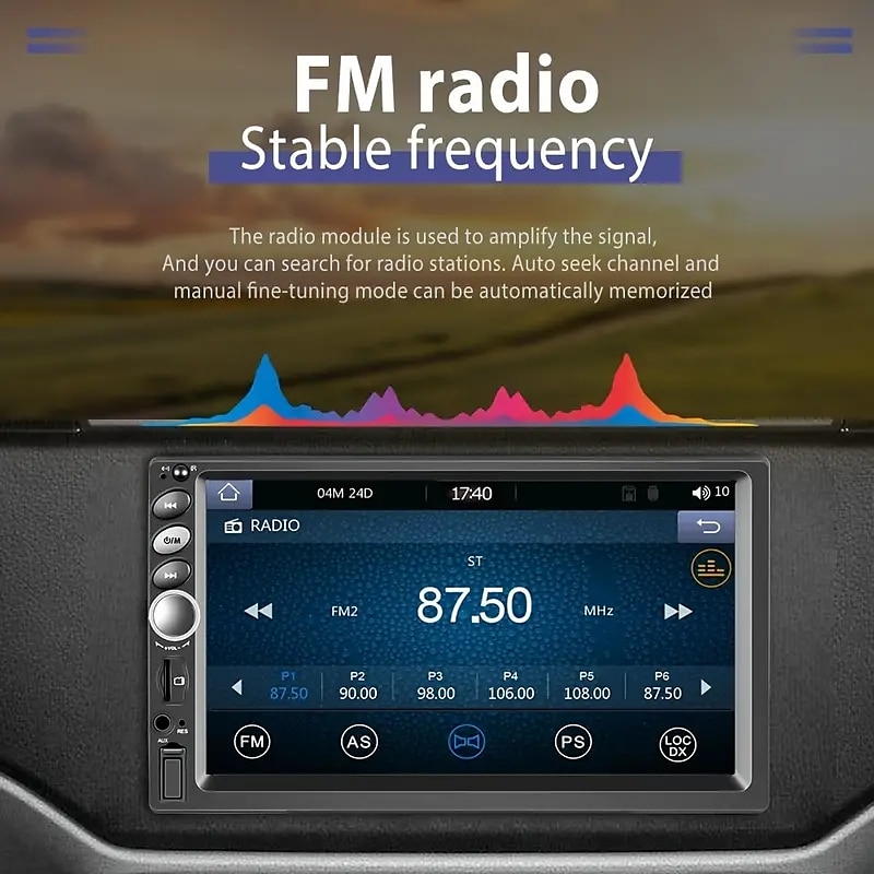 двойной din стерео радио 7-дюймовый сенсорный экран carplay & Автомобильный мультимедийный плеер для Android с радиоприемником bt fm и камерой заднего вида 2025 - $83.99 -P7