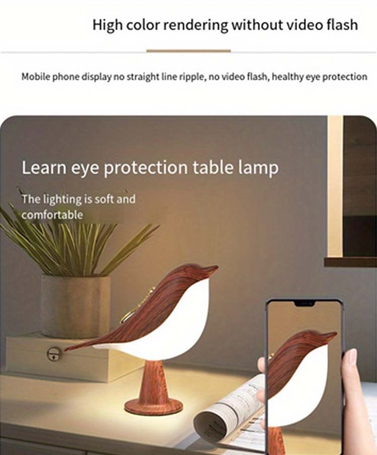 2025年 カササギナイトライト三色タッチコントロール付き調光可能なかわいい小鳥ナイトライト充電式アロマテラピーテーブルランプ寝室用保育園オフィス車家の装飾 コレクション – $23.99 –P5