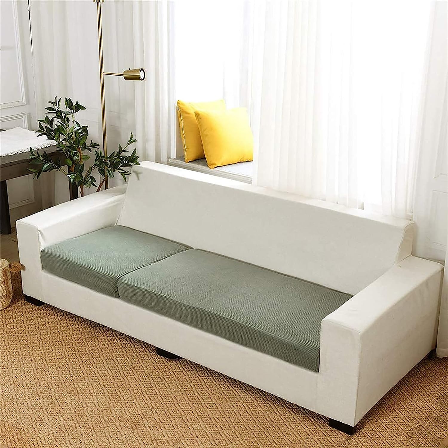 canapea extensibilă pernă scaun pernă slipcover canapea elastic fotoliu canapea fotoliu 4 sau 3 locuri gri simplu solid moale durabil lavabil 2025 - $13.99 -P3