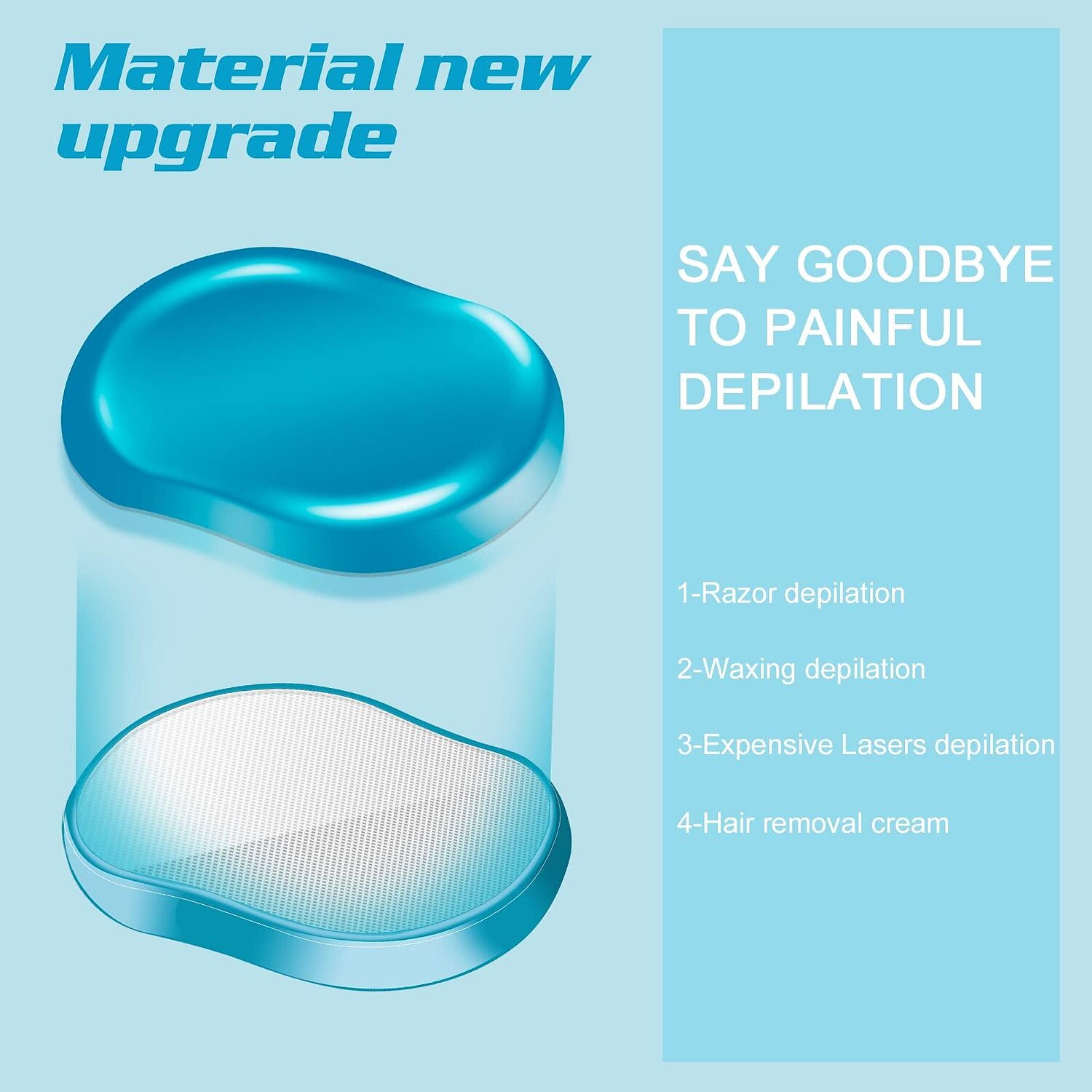 Gomme à cheveux en cristal pour femmes et hommes, dispositif d'épilation en cristal réutilisable outil d'épilation exfoliation indolore magique, gomme à cheveux magique pour les jambes des bras de 2025 ? $14.99 –P2