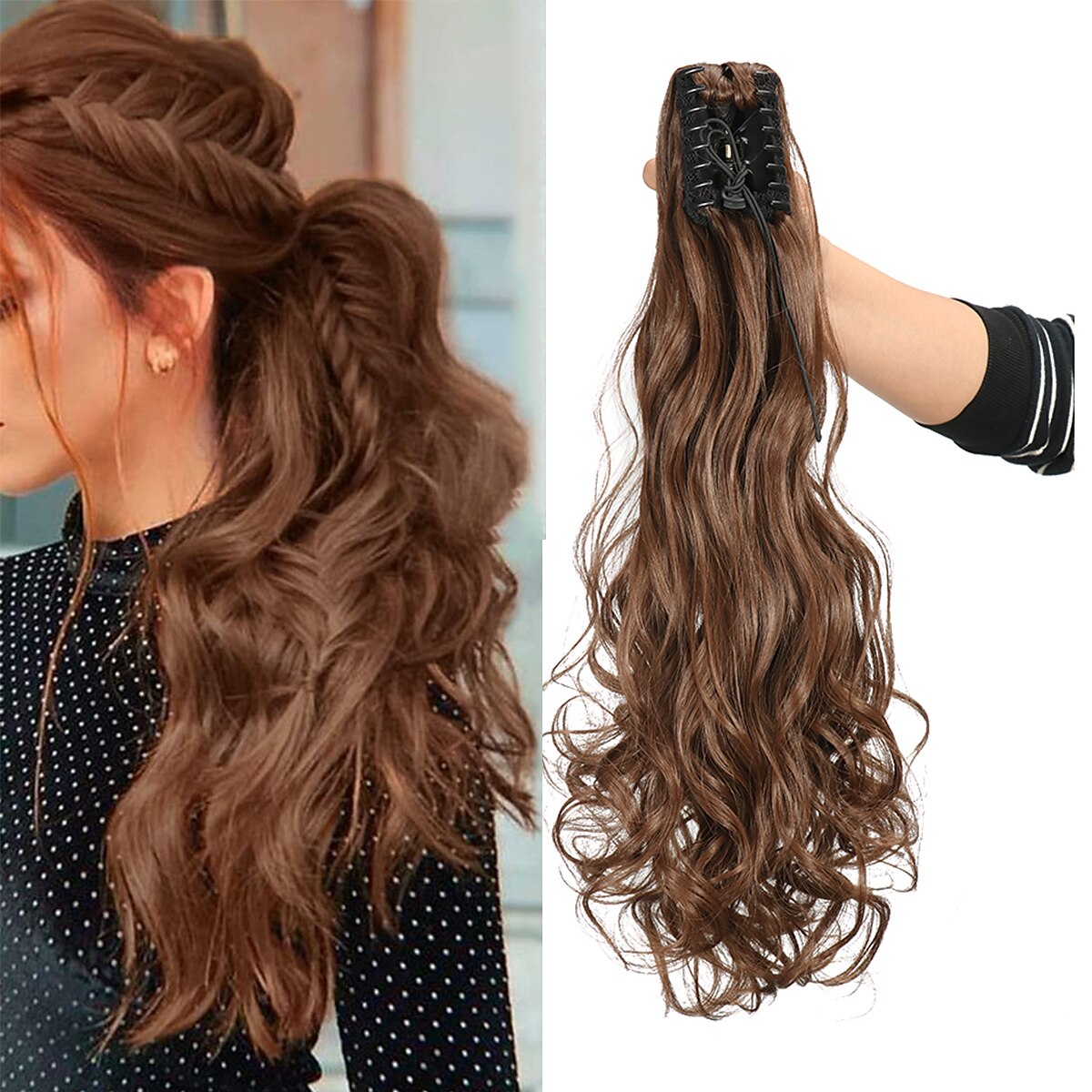 Gancio Code Classico / sintetico / Facile da indossare Capelli sintetici Pezzo di capelli Estensione capelli Ondulato / Onda naturale 22 pollici Festa / Serata / Da tutti i giorni / Da mare del 2025 a $14.49 –P3