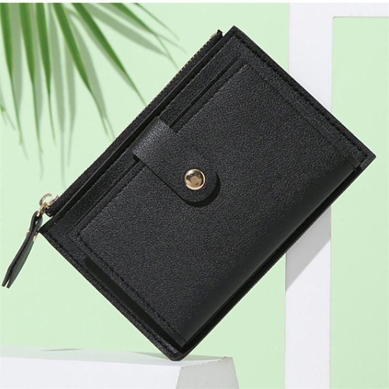 Femmes Portefeuille Porte-Cartes de Crédit faux cuir Quotidien Fête Fermeture éclair Grande capacité Imperméable Léger Couleur Unie Noir Rose Claire Rouge clair de 2026 ? $9.99 –P10