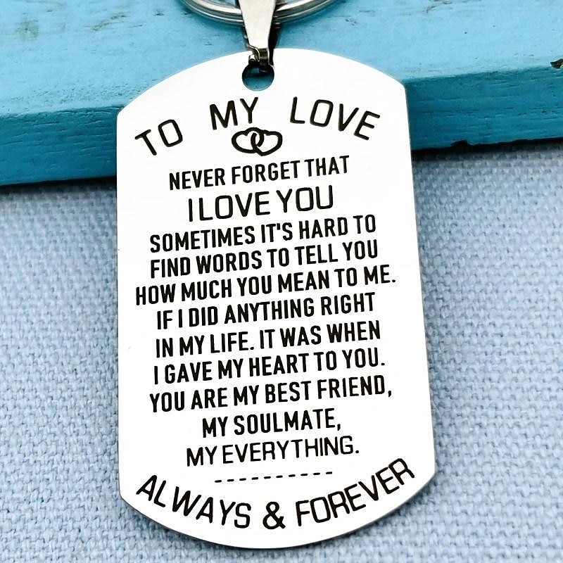 Bonito llavero de regalo para marido/esposa, perfecto para aniversarios, San Valentín, cumpleaños, novios, novias, él, ella, mujer. & ¡hombres! 2026 - $8.99 –P3