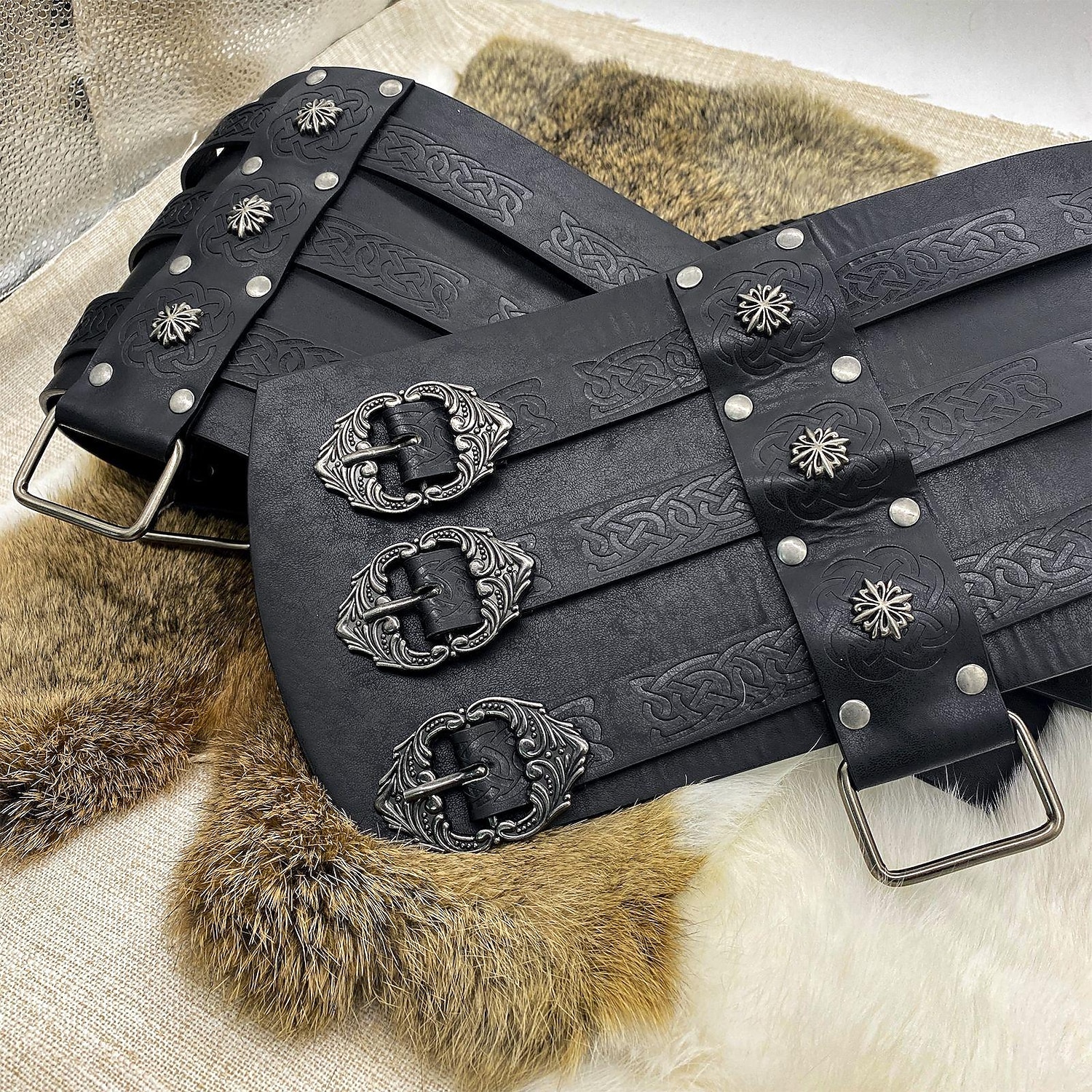 Warrior Knight Ritter Viking Celtic Knight Retro Vintage Punk & Gothic Medieval Renaissance 17th Century Cosplay Costume Masquerade Waist Belt Men's Women's Costume Vintage Cosplay Performance Stage 2025 - $40.99 –P8