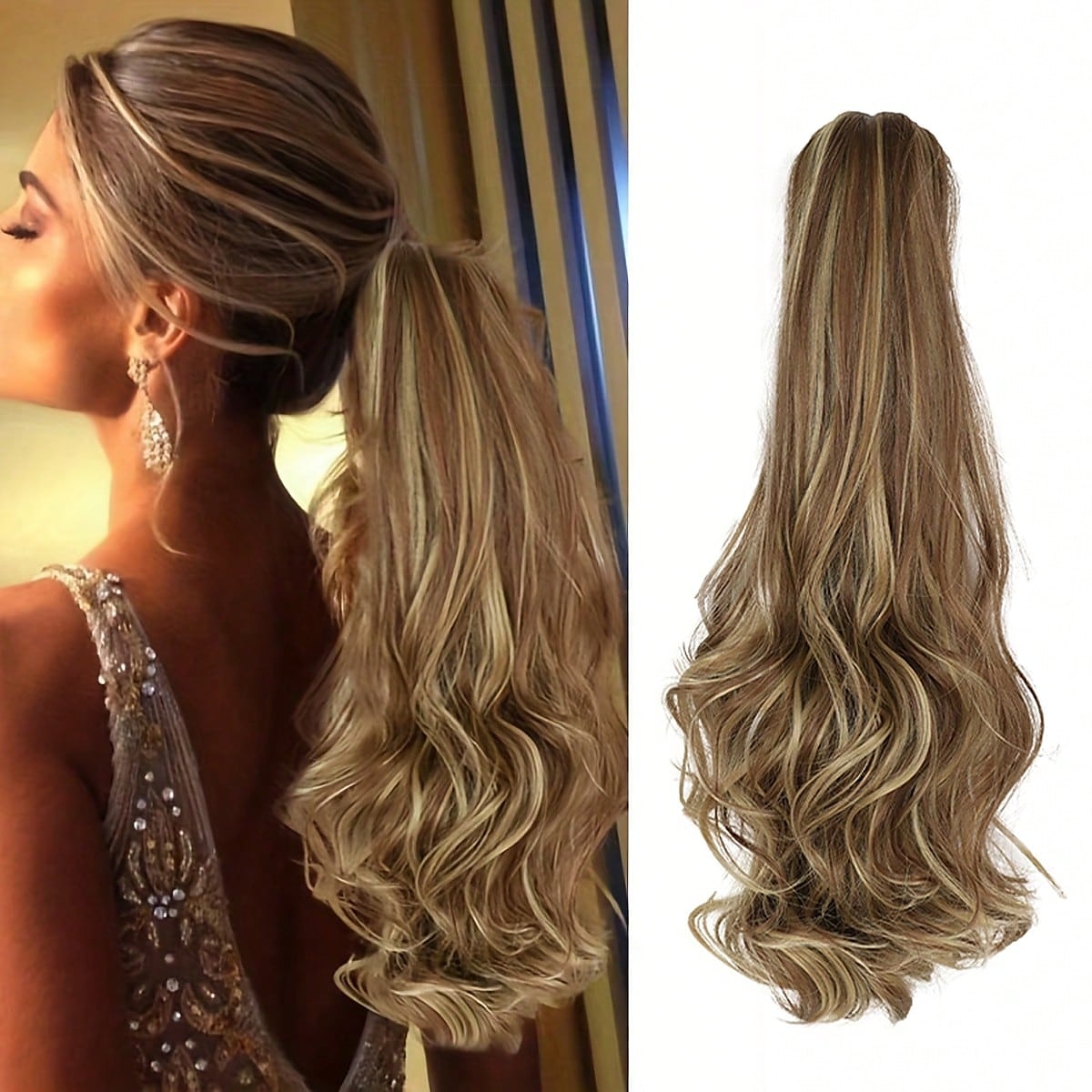 Gancio Code Classico / sintetico / Facile da indossare Capelli sintetici Pezzo di capelli Estensione capelli Ondulato / Onda naturale 22 pollici Festa / Serata / Da tutti i giorni / Da mare del 2025 a $14.49 –P1