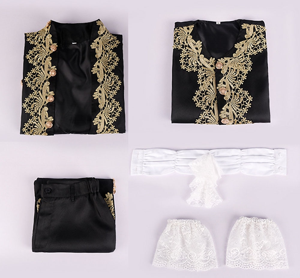 Ретро Средневековый Эпоха возрождения Пальто Брюки Инвентарь Принц барин Вышивка Вышивка Маскарадный костюм Муж. Королевский Карнавал Маскарад Для вечеринок Венецианский карнавал Взрослые 2026 - $113.99 –P2