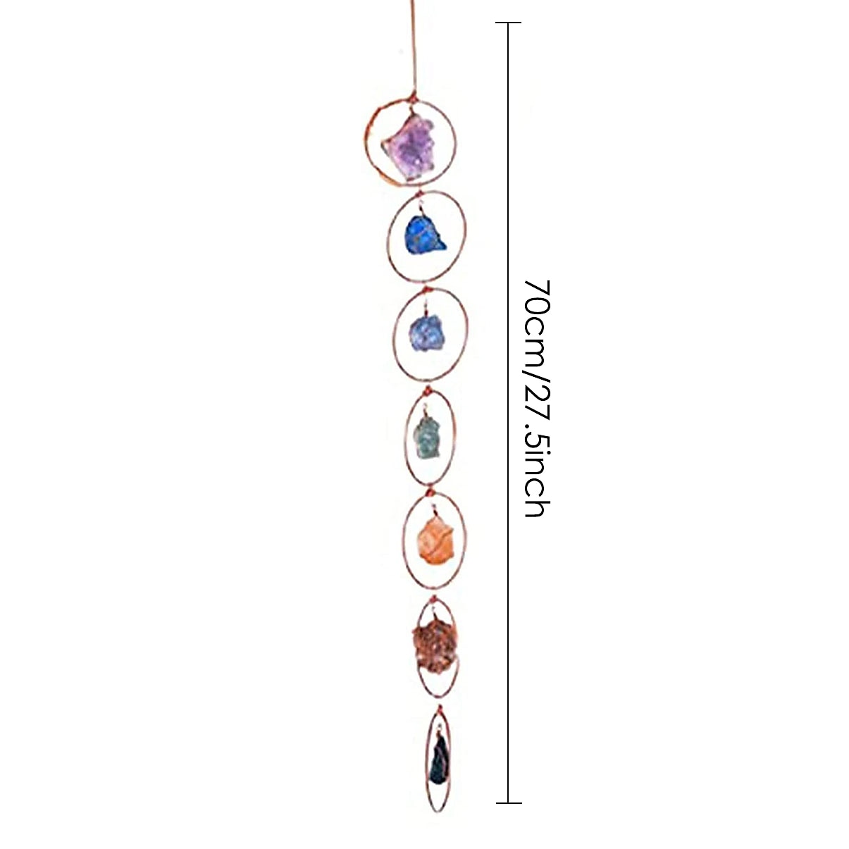 Decoração de parede com pedras preciosas de 7 chakras em vidro colorido, ornamento pendurado para meditação para decoração de casa, cabide de parede para meditação de ioga e reiki de boa sorte (cor aleatória e ordem de arranjo) de 2025 por $21.99 –P2