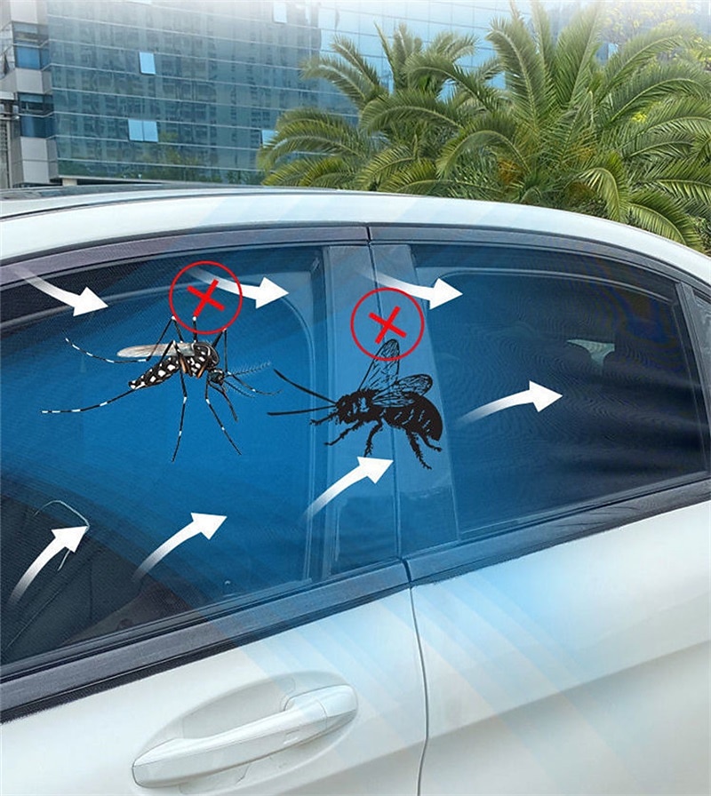 2db autóformázó kiegészítők napernyő auto uv védő függöny oldalsó ablak napernyő hálós napellenző védő ablakfóliák 2025 - $12.99 –P2