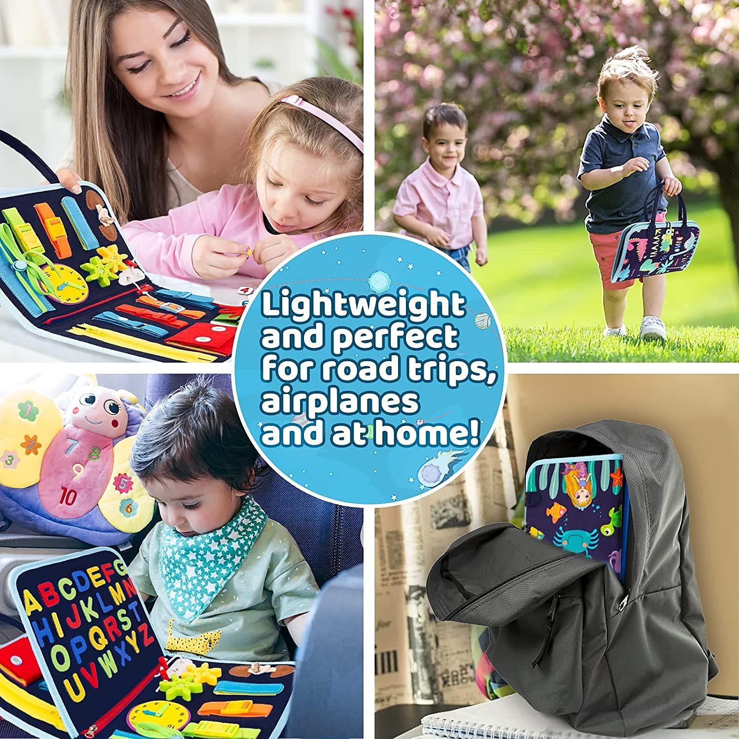Montessori jouets montessori tableau occupé, éducation montessori se sentait tableau occupé tableau d'apprentissage éducatif pour enfants dossier multi-pages de 2025 ? $37.99 –P12