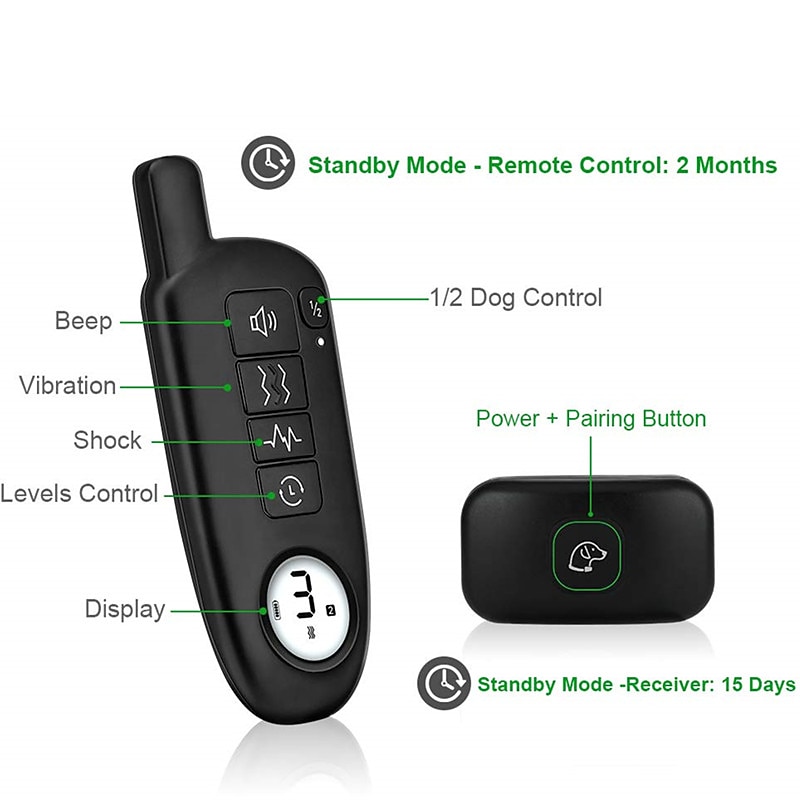 2026年 400 メートル犬の訓練首輪防水犬トレーナー充電式リモコンスマート犬電気首輪  コレクション – $63.99 –P1