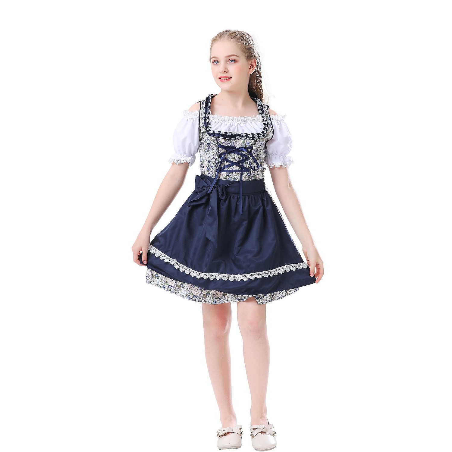 Halloween Oktoberfest Rochii Dirndl Trachtenkleader bavareză Servitoare Germană Munchen Rochie de costum tradițional Pajiști Pentru femei Fete Pânză în stil tradițional Bluză Rochie Șorț 2025 - $47.99 –P1