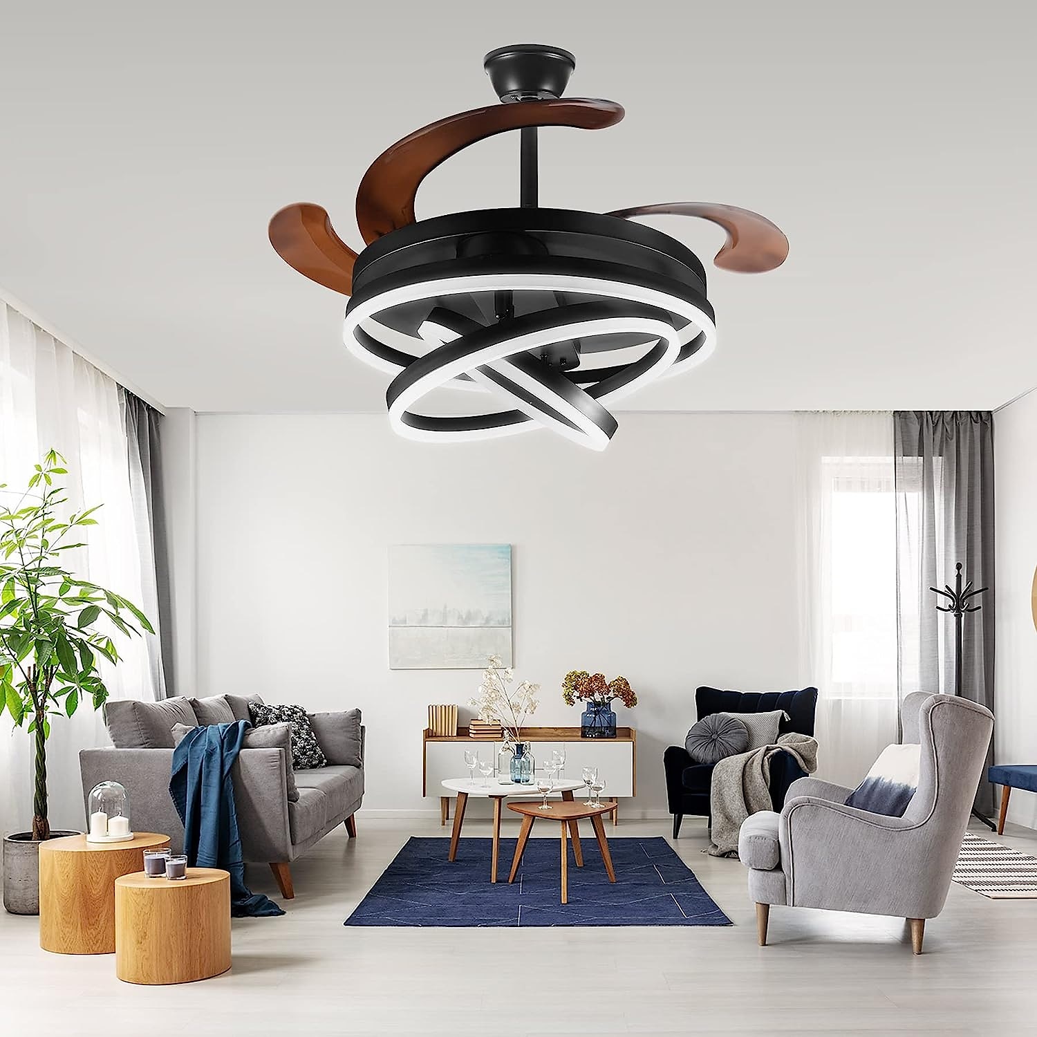 42 Retractable Ceiling Fans With