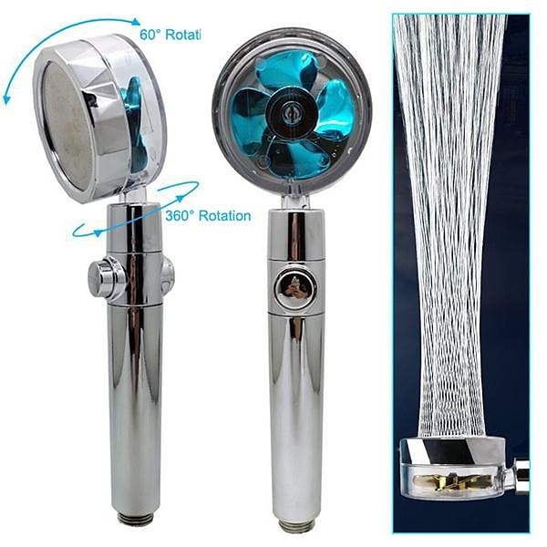 High Pressure Shower Head Water Saving Hand-held Spray Nozzle Turbocharged Shower Head With Small Fan Bathroom Supplies 2025 - $11.99 –P4