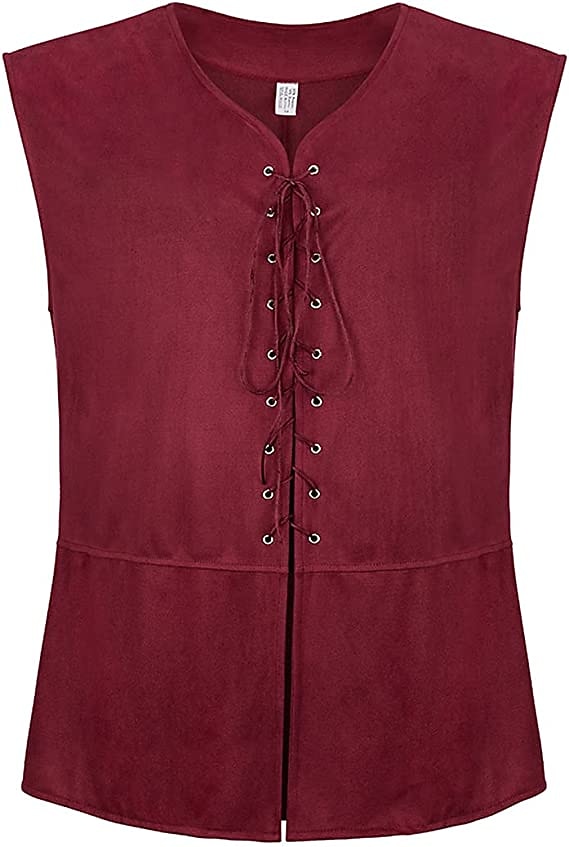 Retrò Vintage Punk & Gotico Medievale Costume Cosplay Gilet Gilet in camoscio Vampiro Pirata Cavaliere Coulisse Costume Per uomo Per donna Unisex Celtico Costumi da pirata Fantasia Halloween del 2025 a $28.99 –P8