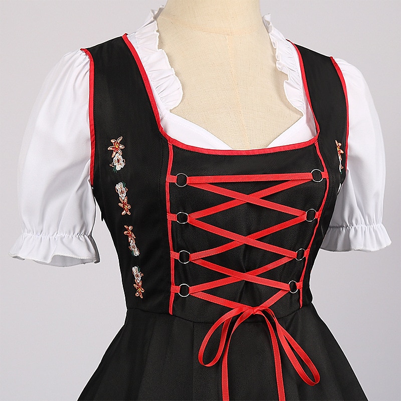 Oktoberfest dirndl Trachtenkleader Dirndl pusero baijerilainen impi Saksa München Niityt Naisten Perinteinen tyyli kangas Pusero Leninki Esiliina 2025 - $46.99 –P8